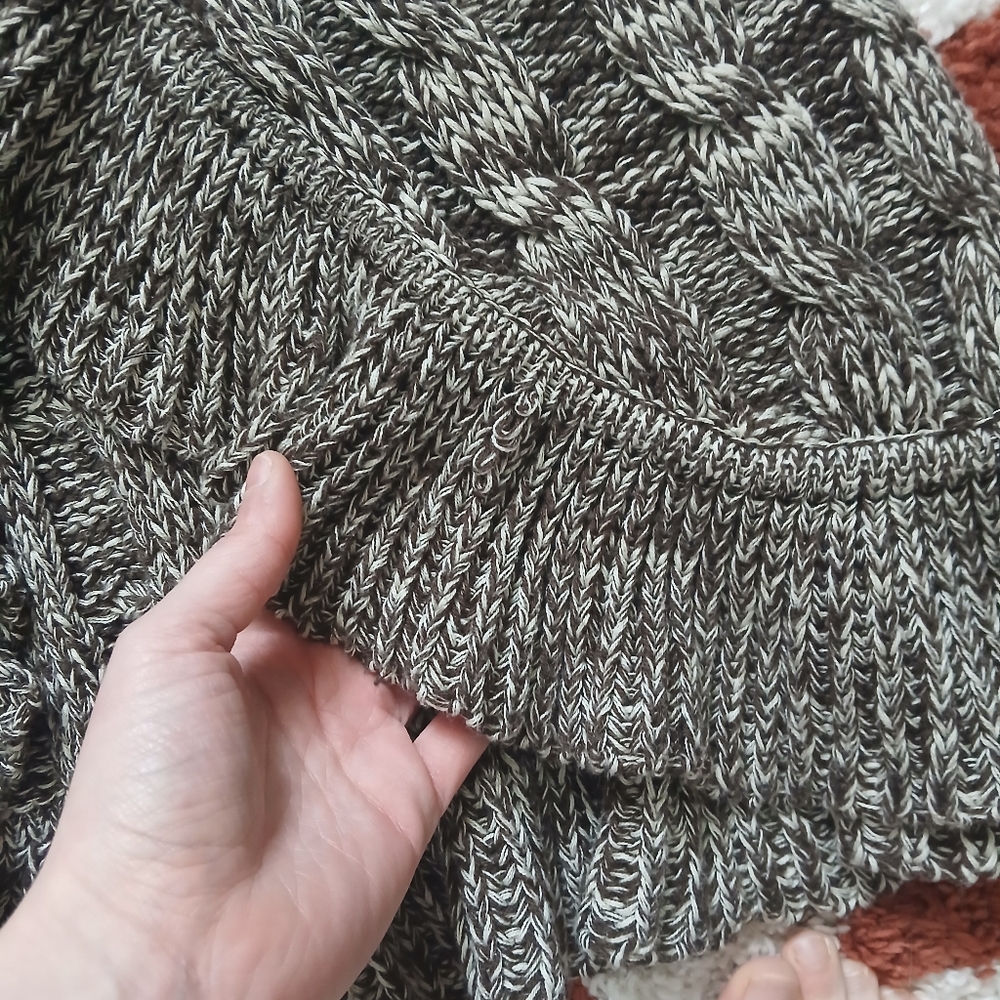 Vintage INC Ruffled Brown Cardigan - Picture 6 of 8